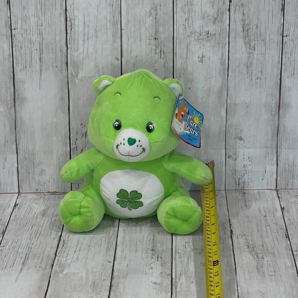 Care Bears Good Luck Bear 10” Green Clover Stuffed Plush 2003 NWT Nanco - Picture 5 of 9